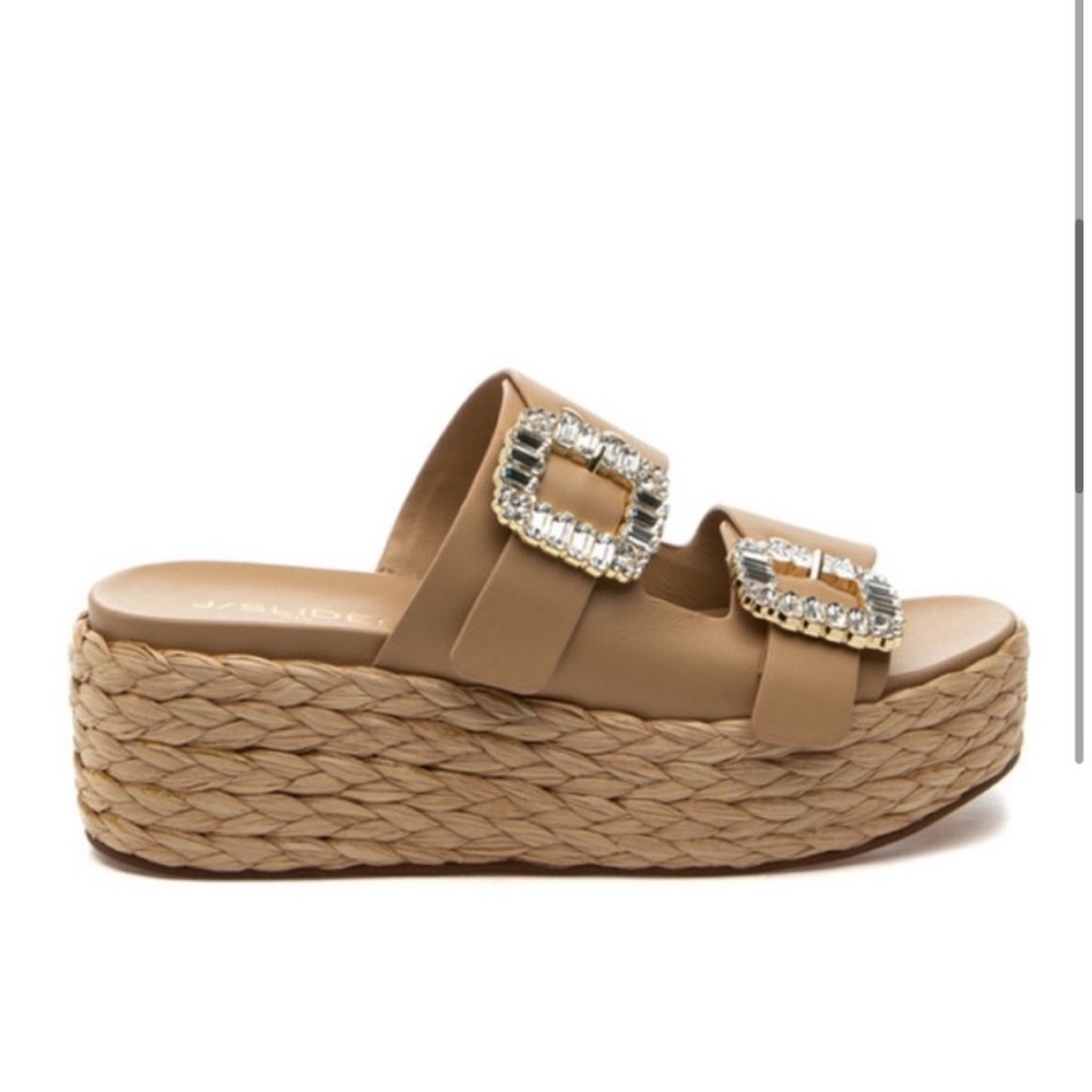 NWT J/SLIDES QUINLEY Sand Leather Sandal - Picture 2 of 15